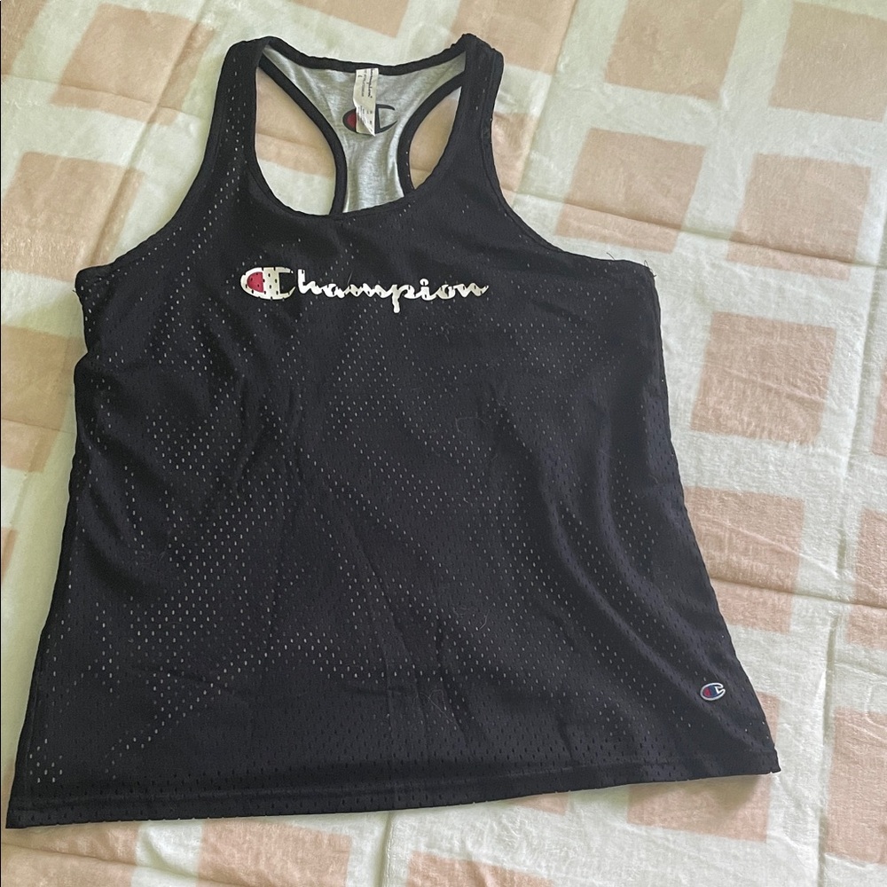 Champion Women's Black Mesh Tank Top